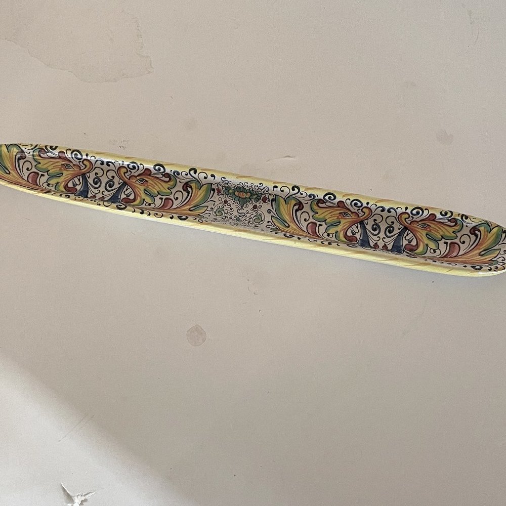 Meridiana Ceramiche - Olive Tray / Dish - 14" Hand Painted - Made in Italy